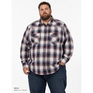 Flag & Anthem Desert Son Western Shirt Mens 5XLB New Plaid Pearl Snap Dierks B